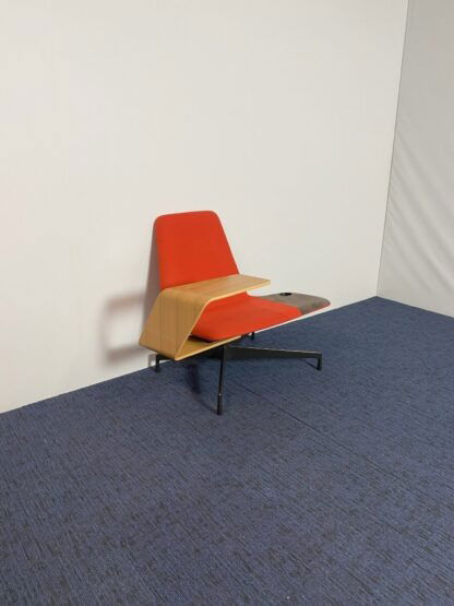 Fauteuil Haworth Harbor Work Lounge, donker oranje stof, zwart onderstel - Afbeelding 3