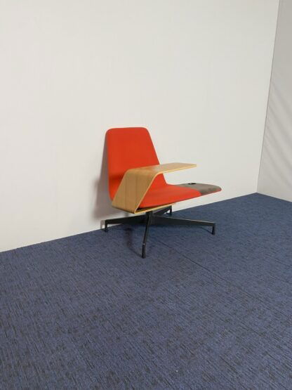 Fauteuil Haworth Harbor Work Lounge, donker oranje stof, zwart onderstel - Afbeelding 2