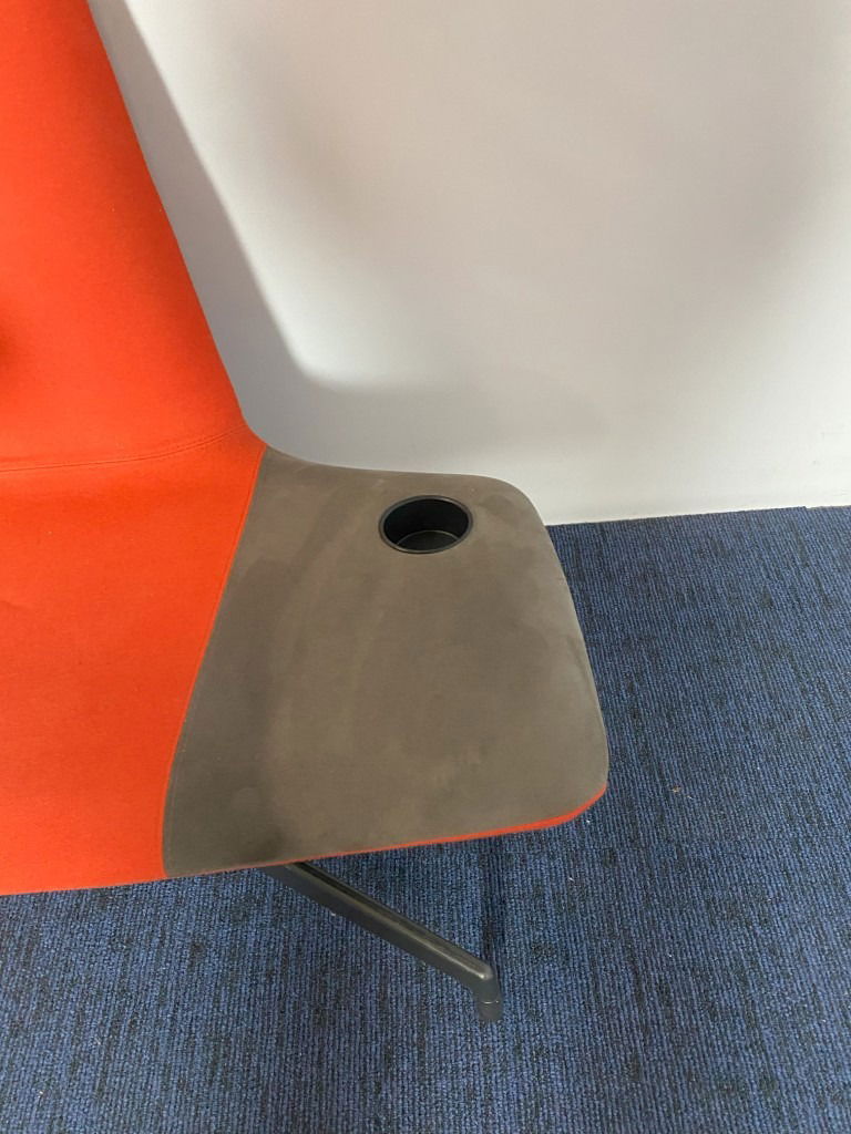 Fauteuil Haworth Harbor Work Lounge, donker oranje stof, zwart onderstel - Afbeelding 8