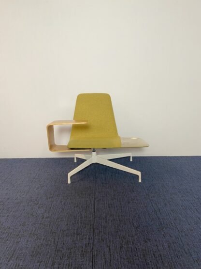 Fauteuil Haworth Harbor Work Lounge, mosterdgroen/lichtgrijs, wit onderstel - Afbeelding 6