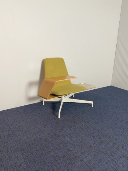 Fauteuil Haworth Harbor Work Lounge, mosterdgroen/lichtgrijs, wit onderstel - Afbeelding 3