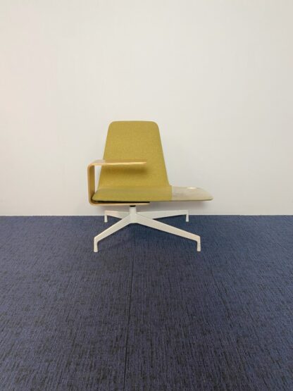 Fauteuil Haworth Harbor Work Lounge, mosterdgroen/lichtgrijs, wit onderstel - Afbeelding 4