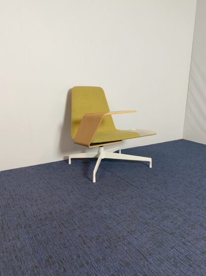 Fauteuil Haworth Harbor Work Lounge, mosterdgroen/lichtgrijs, wit onderstel - Afbeelding 2