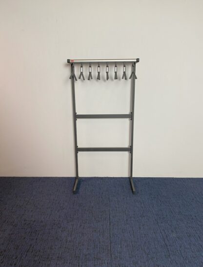 Garderoberek Van Esch Tertio, antraciet/aluminium, H 170 x B 80 x D 40 cm. - Afbeelding 3
