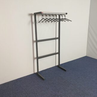 Garderoberek Van Esch Tertio, antraciet/aluminium, H 170 x B 80 x D 40 cm.