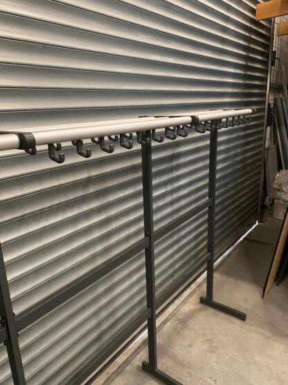 Garderoberek Van Esch Tertio, antraciet/aluminium, H 170 x B 300 x D 40 cm. - Afbeelding 4
