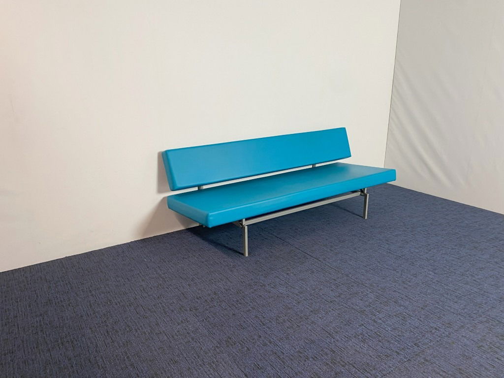 (Slaap)bank Spectrum BR02 - design Martin Visser, blauw leder - Afbeelding 2