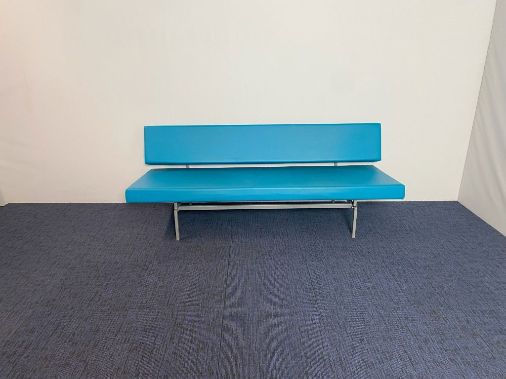 (Slaap)bank Spectrum BR02 - design Martin Visser, blauw leder - Afbeelding 3