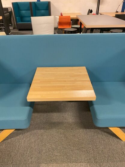 TOOaPICNIC Hide 110 zitje incl. tafel, blauwe stof - Naturel Oak hout - Afbeelding 6