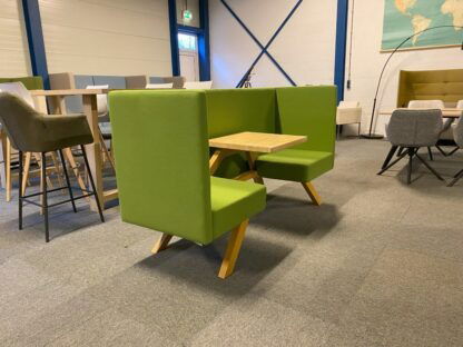 TOOaPICNIC Hide 110 zitje incl. tafel, groene stof – Naturel Oak hout - Afbeelding 4