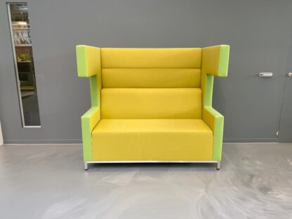 Treinbank Ahrend Loungescape (akoestisch), geel/lichtgroen, H 142 x B 160 x D 86 cm. - Afbeelding 3