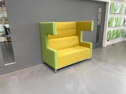 Treinbank Ahrend Loungescape (akoestisch), geel/lichtgroen, H 142 x B 160 x D 86 cm. - Afbeelding 2