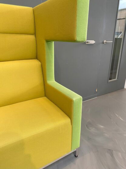 Treinbank Ahrend Loungescape (akoestisch), geel/lichtgroen, H 142 x B 160 x D 86 cm. - Afbeelding 4