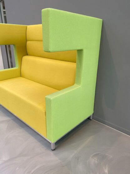 Treinbank Ahrend Loungescape (akoestisch), geel/lichtgroen, H 142 x B 160 x D 86 cm. - Afbeelding 5
