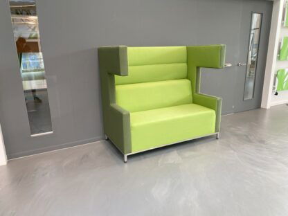 Treinbank Ahrend Loungescape (akoestisch), lichtgroen/groen, H 142 x B 160 x D 86 cm.