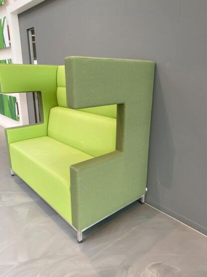 Treinbank Ahrend Loungescape (akoestisch), lichtgroen/groen, H 142 x B 160 x D 86 cm. - Afbeelding 5