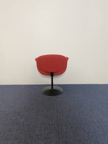 Vergaderstoel Artifort Little Tulip (design) - rode stoffering, zwart onderstel - Afbeelding 5