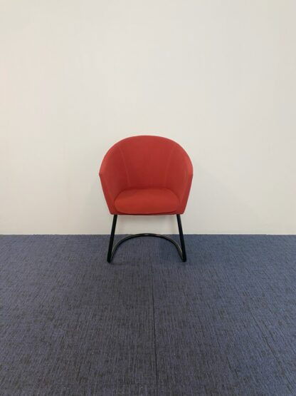 Vergaderstoel Artifort Megan (design), rood, zwart onderstel - Afbeelding 3
