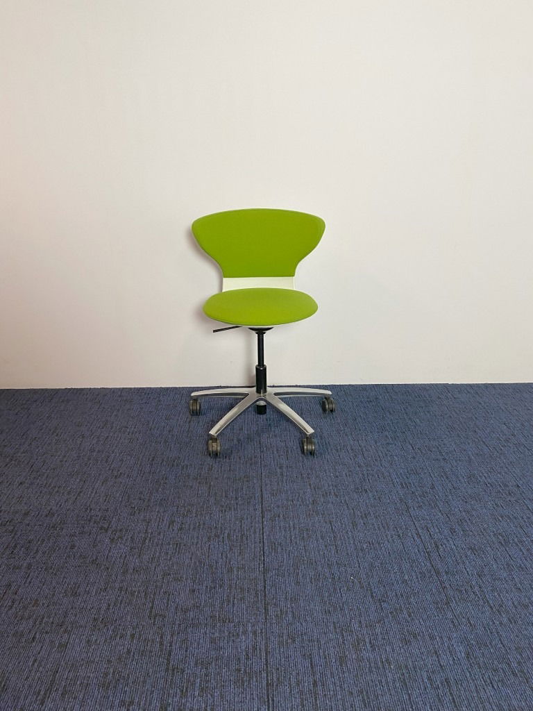 Vergaderstoel Sedus Turn Around Drehstuhl, groen/wit, chroom voetkruis - Afbeelding 3