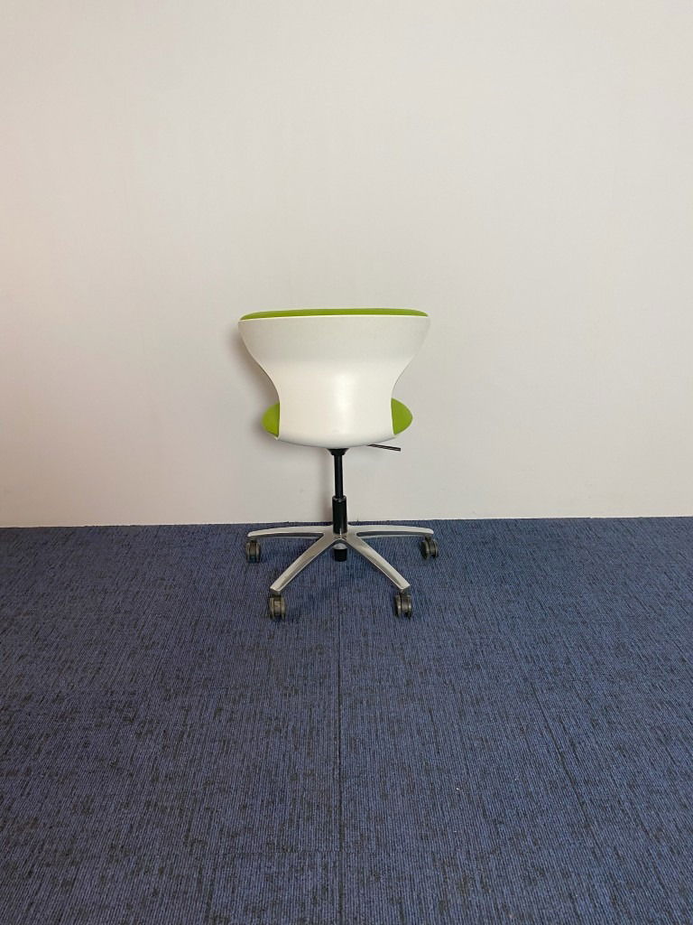 Vergaderstoel Sedus Turn Around Drehstuhl, groen/wit, chroom voetkruis - Afbeelding 5
