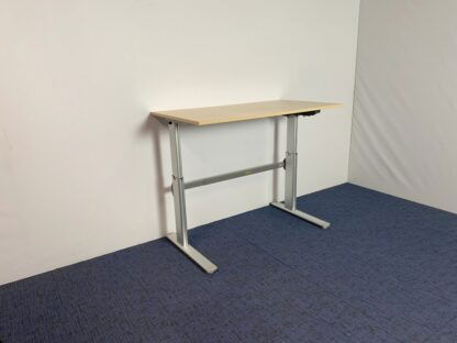 Zit/sta bureau Actiforce (elektrisch), ahorn blad, aluminium onderstel, 140 x 80 cm. - Afbeelding 2
