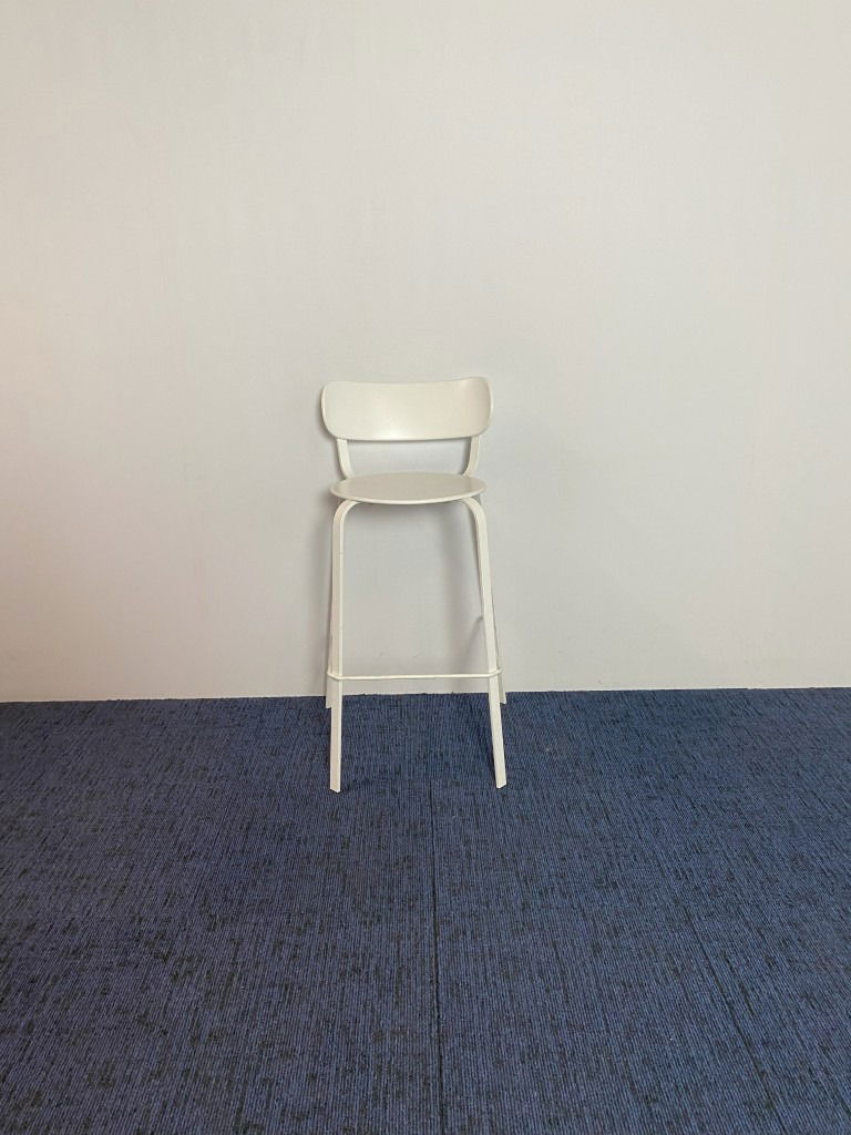 Barkruk La Palma Stil, metaal, wit, wit frame - Afbeelding 4