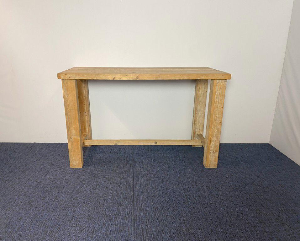 Hoge vergadertafel, donker eiken, 180 x 80 cm. - Afbeelding 4