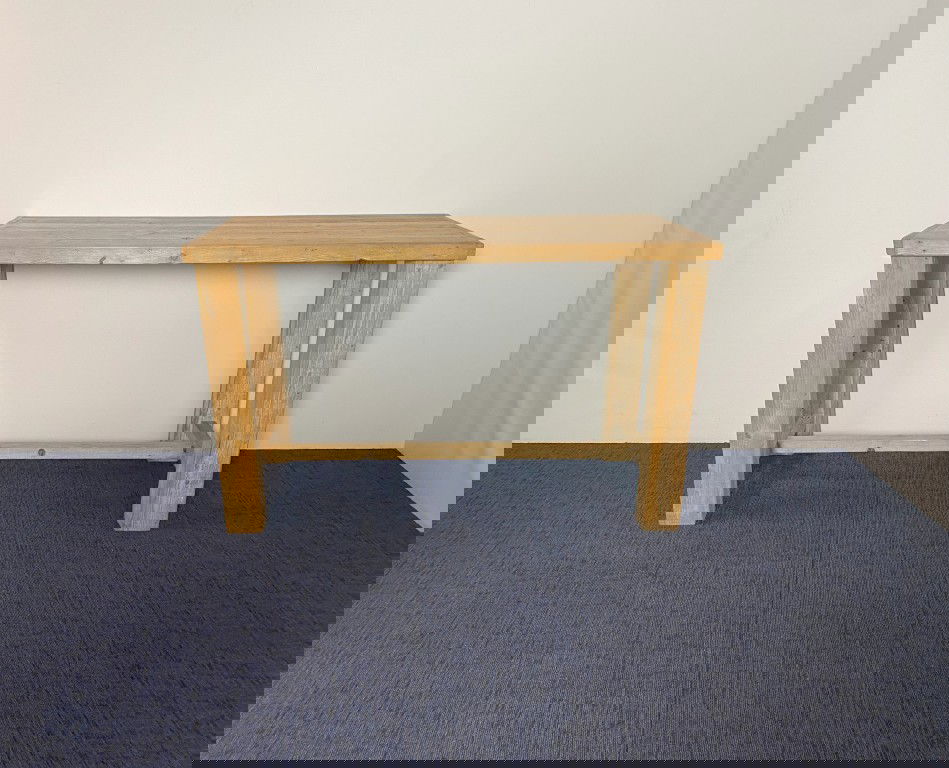 Hoge vergadertafel, donker eiken, 180 x 80 cm. - Afbeelding 3