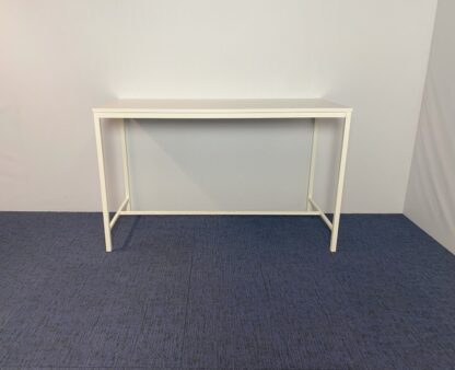 Hoge vergadertafel, wit blad, wit frame, 180 x 80 cm. - Afbeelding 4