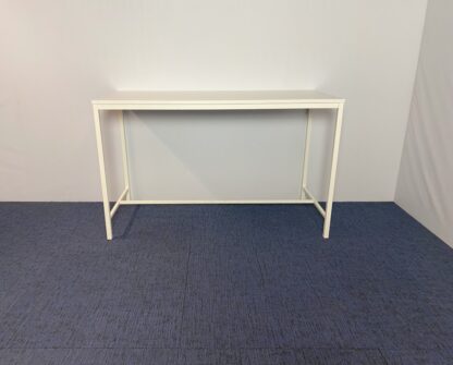 Hoge vergadertafel, wit blad, wit frame, 180 x 80 cm. - Afbeelding 3