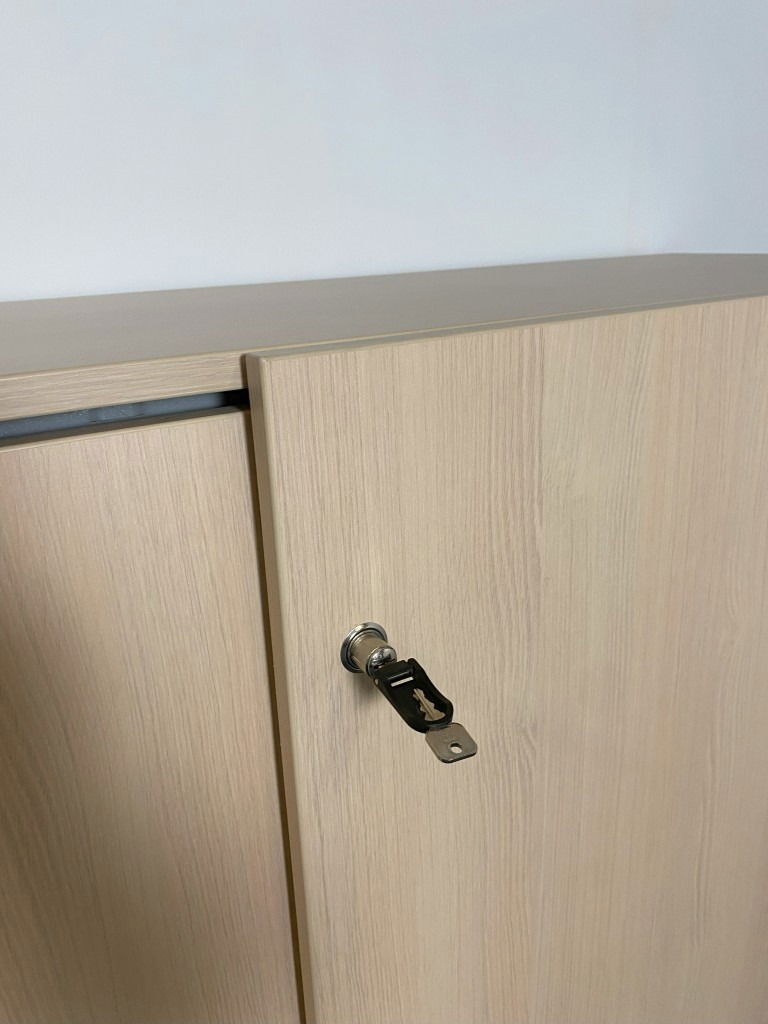 Schuifdeurkast Vepa, licht eiken, H 120 x B 160 x D 45 cm. - Afbeelding 7