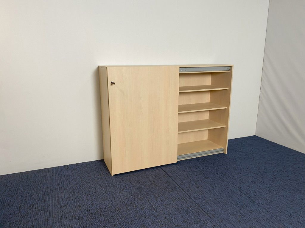 Schuifdeurkast Vepa, licht eiken, H 120 x B 160 x D 45 cm. - Afbeelding 5