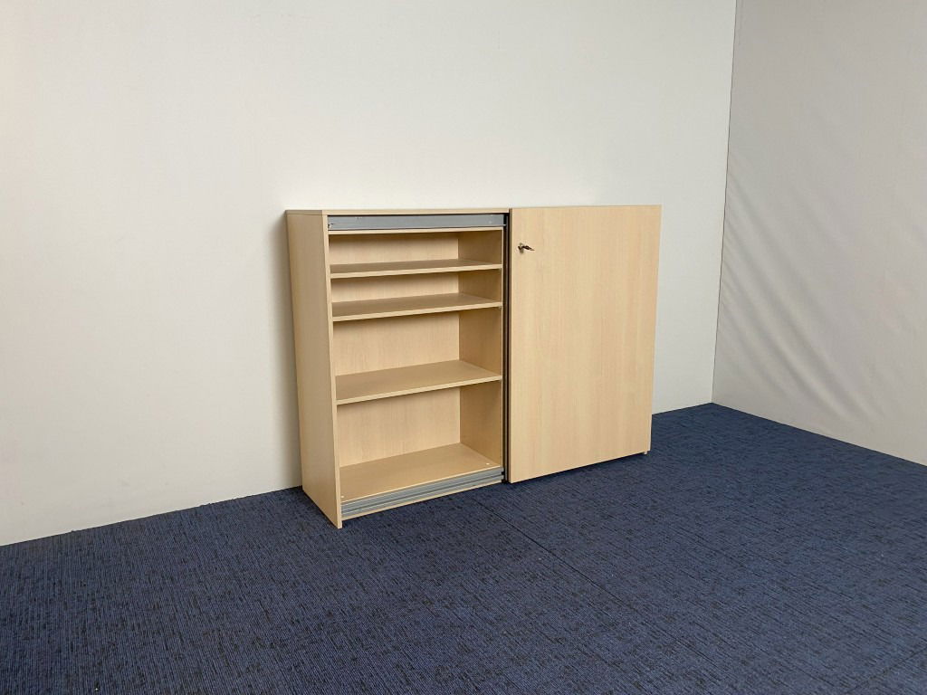 Schuifdeurkast Vepa, licht eiken, H 120 x B 160 x D 45 cm. - Afbeelding 6