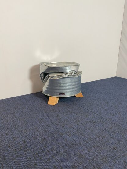 Bijzettafel C-Barrel, aluminium/eiken - Afbeelding 3
