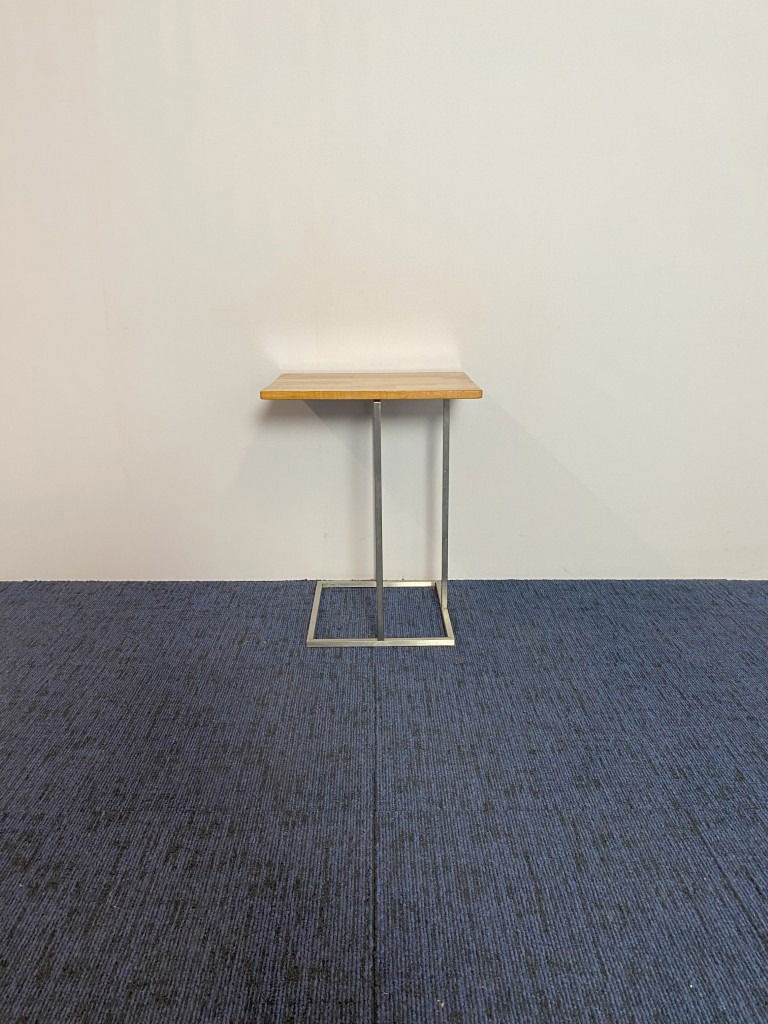 Bijzettafel, beuken/chroom, 48 x 38 cm. - Afbeelding 2