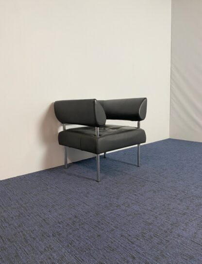 Fauteuil Sitland Business Class, zwart leder, chroom frame - Afbeelding 3