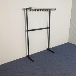 Garderoberek, zwart/aluminium, H 170 x B 100 x D 35 cm.