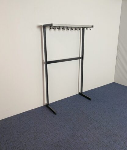Garderoberek, zwart/aluminium, H 170 x B 100 x D 35 cm.