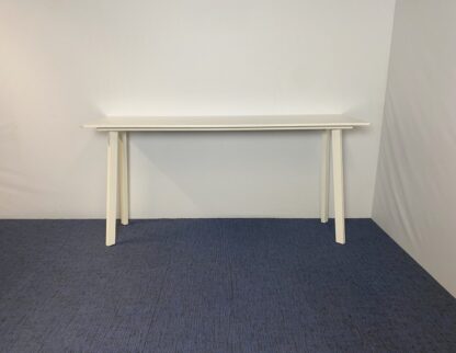 Hoge vergadertafel Gispen TM, wit blad, wit frame, 230 x 70 cm. - Afbeelding 3