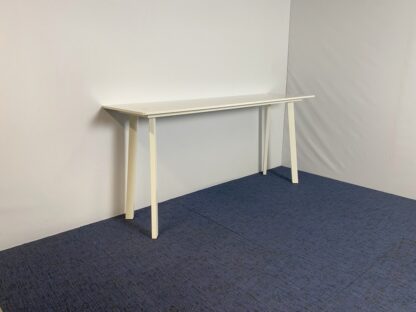 Hoge vergadertafel Gispen TM, wit blad, wit frame, 230 x 70 cm. - Afbeelding 2