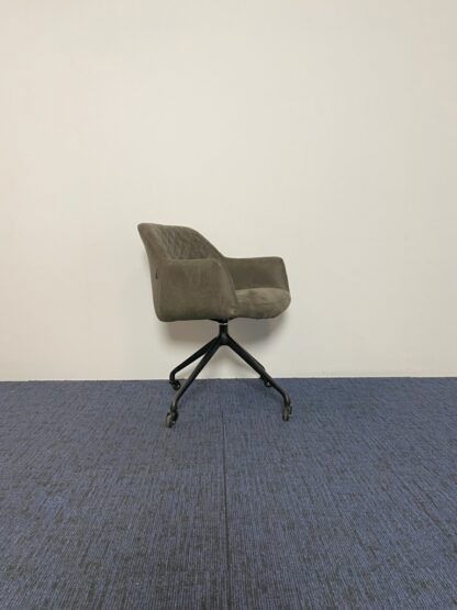 Vergaderstoel Trendline Buck (verrijdbaar), antraciet, zwart frame