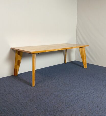Vergadertafel, 210 x 100 cm. - hoogte 76,5 cm. - Afbeelding 4
