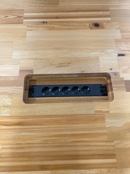 Vergadertafel, 210 x 100 cm. - hoogte 76,5 cm. - Afbeelding 7