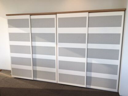Schuifdeurkast Aspa K1 (akoestisch), wit/crème, 200 x 160 x 53 cm. - Afbeelding 5