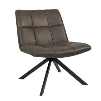Fauteuil Trendline Evi (eco-leer), kleur naar keuze, zwart frame, nieuw