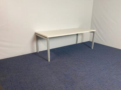Bureau N-Line, wit blad, aluminium onderstel, 200 x 90 cm. - Afbeelding 4