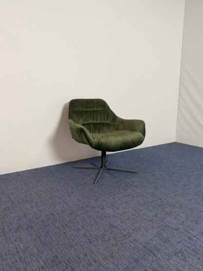 Fauteuil Trendline Ally, donkergroen, zwart frame