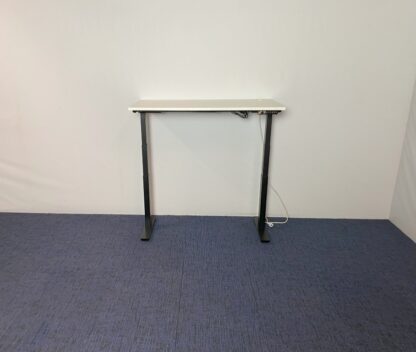 Zit/sta bureau (elektrisch), wit blad, zwart onderstel, 120 x 60 cm. - Afbeelding 3