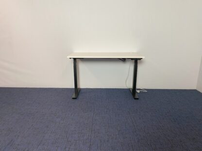 Zit/sta bureau (elektrisch), wit blad, zwart onderstel, 120 x 60 cm. - Afbeelding 5