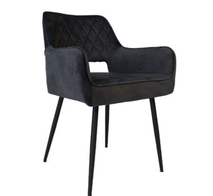 Vergaderstoel Trendline Doozy, kleur naar keuze (velvet), zwart frame, nieuw - Afbeelding 4